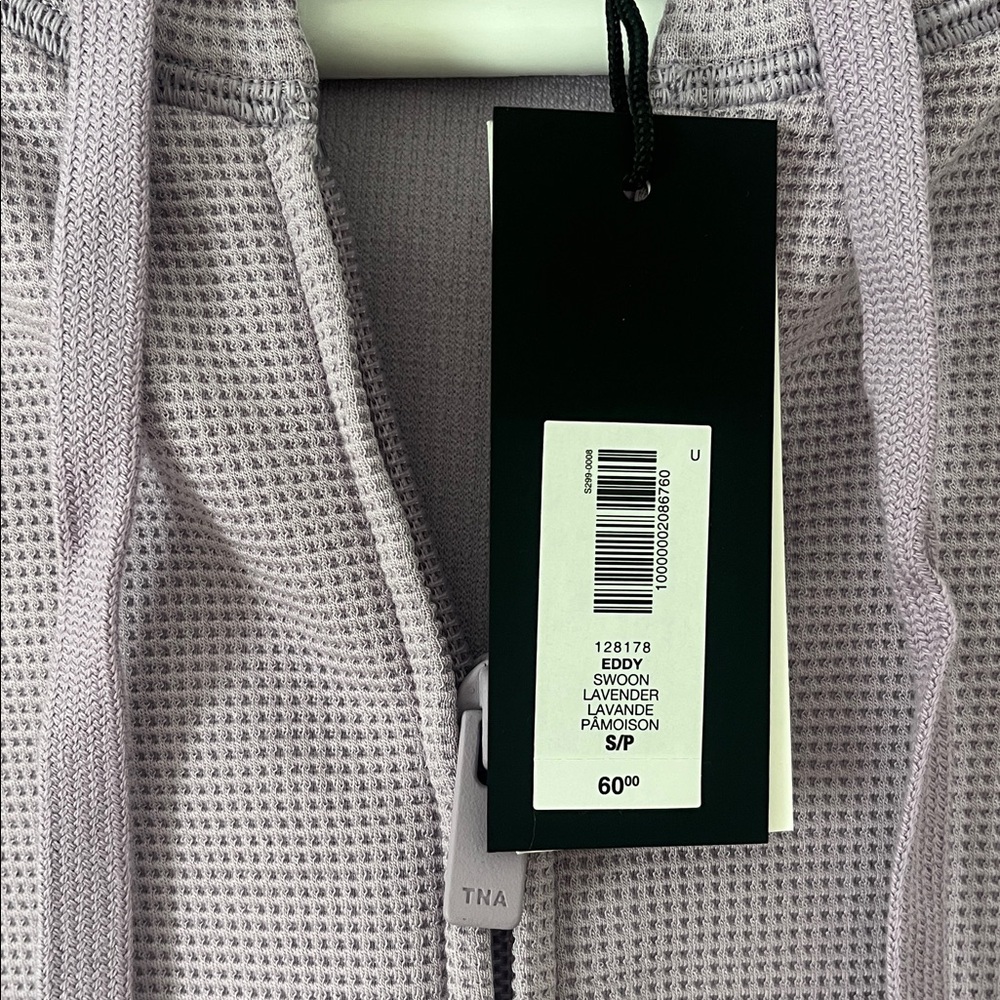 NWT Aritzia Lavender Zip-Up Hoodie Size Small - Picture 7 of 8